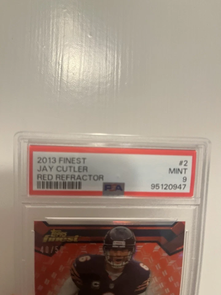 Topps Finest 2013 - Jay Cutler #2 refractor rojo/50 PSA 9 Foto 4 de 4