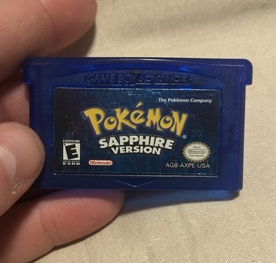 Pokémon Sapphire Cartridge   Game Boy Advance (2002) Authentic [DRY BATTERY]