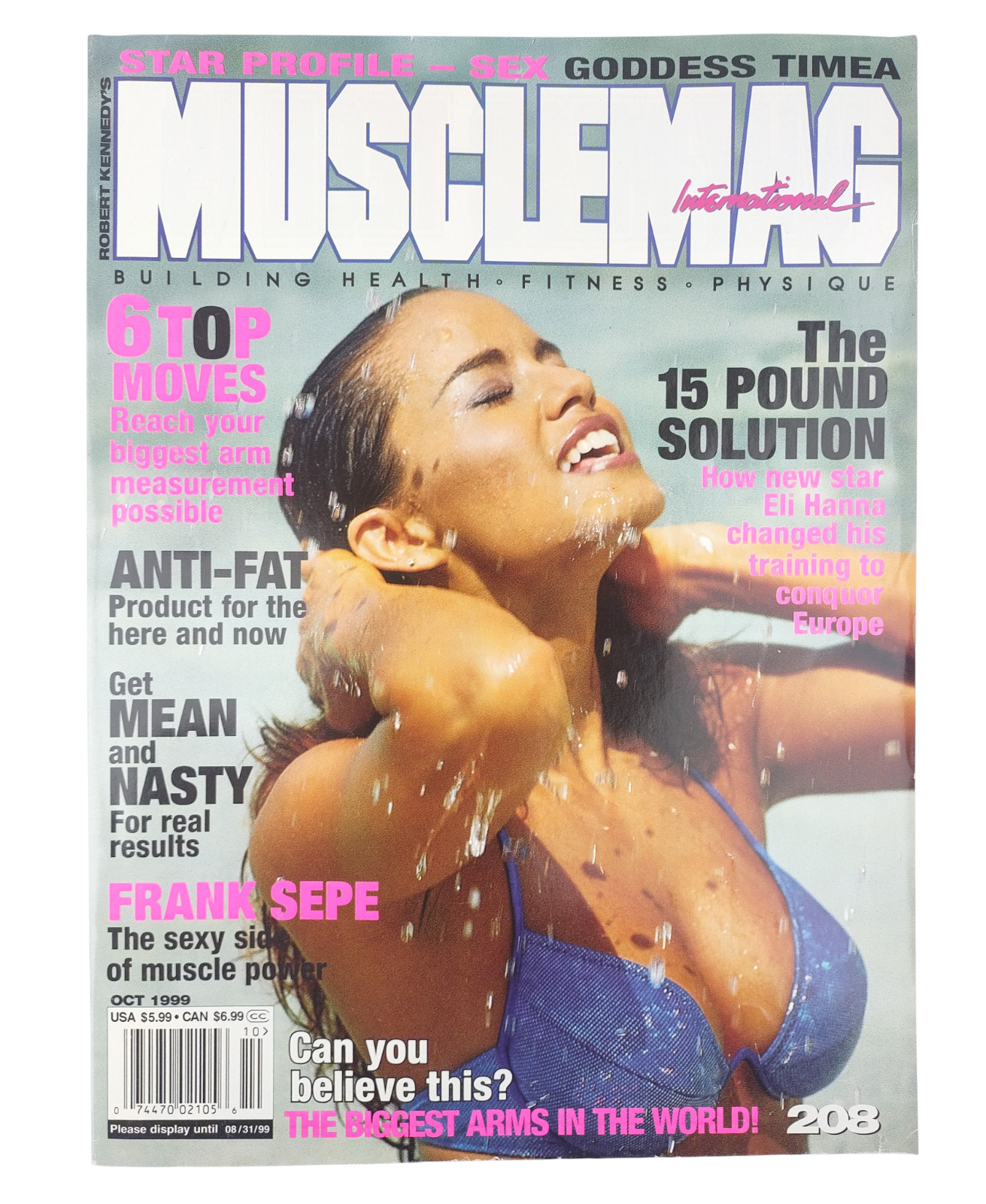 Robert Kennedy's MuscleMag International October 1999 Goddess Timea Frank Sepe
