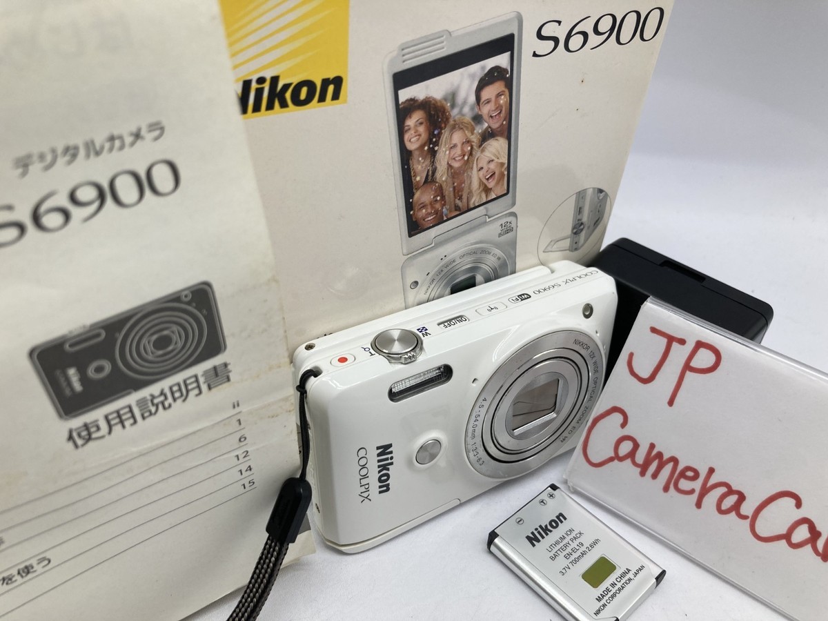 Nikon Coolpix S6900 White 16.0MP 12x Digital Camera B581 | eBay