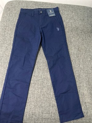 NWT US Polo Assn Boys Size 6 Navy Blue Straight Leg Chino Pants