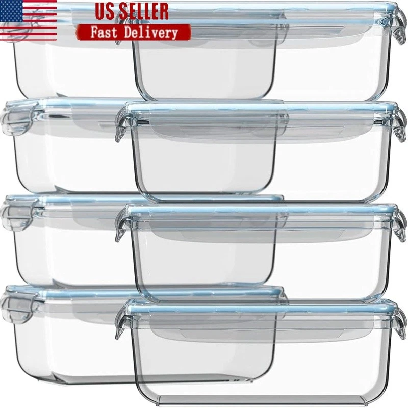 16 Piece Glass Food Storage Containers Airtight BPA Free Microwave Oven Safe New
Opens in a new wind