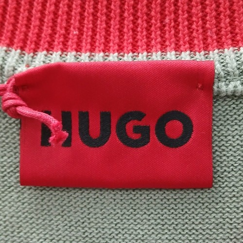 Hugo Boss Men's Cotton Knit Jumper Size L Sage Green Crew Neck NWT RMF26-SM - Picture 4 of 6