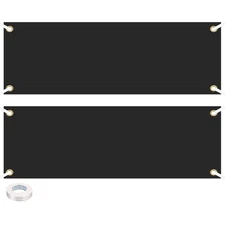 2 Set Vinyl Blank Banners Signs to Decorate 180x60cm Sublimation Black Banner