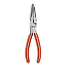 8 In. Bent Long Nose Plier with Dipped Grip