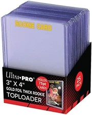 Trading Card Rookie Gold Toploader Protective Sleeve