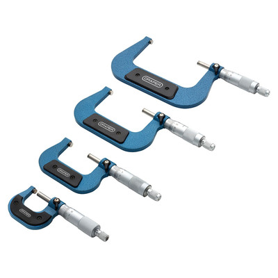 Draper 46607 Metrisch Außen Mikrometer Set 4 Stück