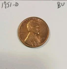 1951 D Lincoln Wheat Cent Brilliant Uncirculated Denver Mint
