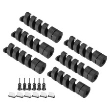 18Pcs Type-C Dust Plugs Earphone Dust Plugs Caps with Cable Protectors, Black