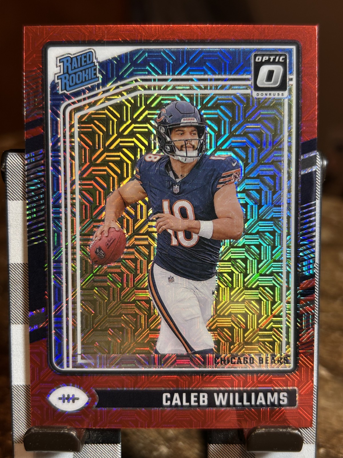 2024 Panini Donruss Optic - Caleb Williams #201 Rated Rookie Red Mojo Prizm (RC)