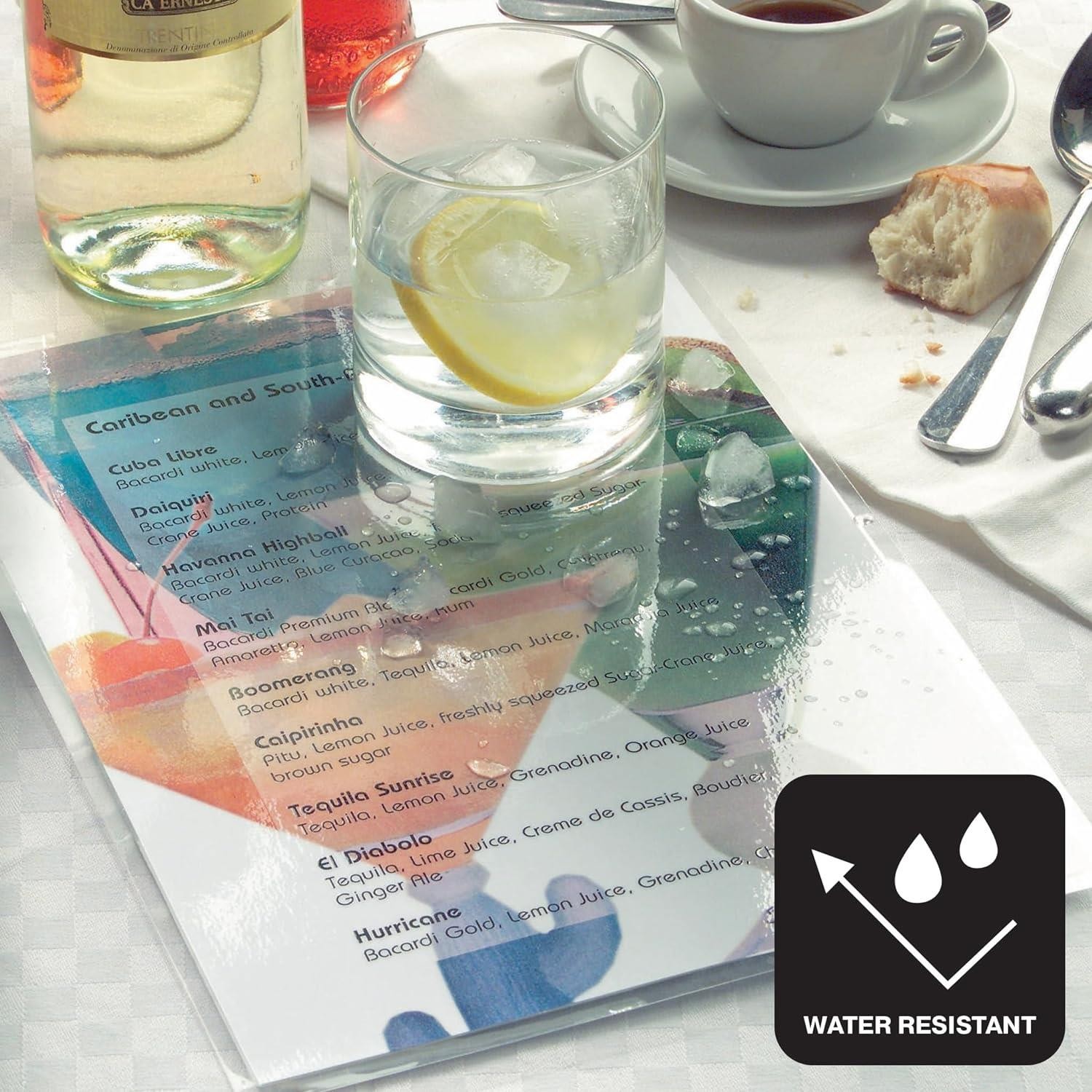 Pochettes plastification A4 transparentes Ibico Basics 100 feuillets pour menu - 4