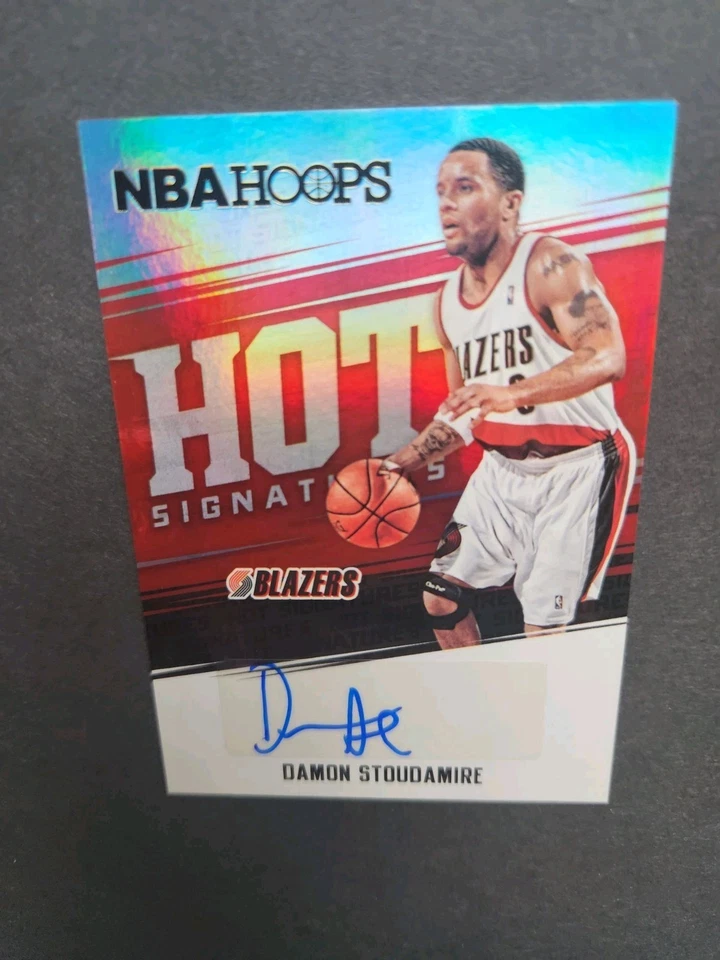 2017–18 Panini NBA Hoops Hot Signatures Дэймон Стоудамир NoHS-DS с автографом - Изображение 3 из 4
