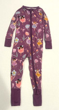 Little Sleepies Fairy Floral Bamboo Zippy Pajamas Purple 18-24 Months EUC