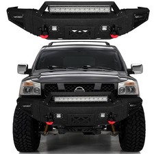 Fits 2004-2007 Nissan Armada Steel Front Bumper With Winch Plate Led Lights Fits 2004-2007 Nissan Armada Steel Front Bumper With Winch Plate Led Lights