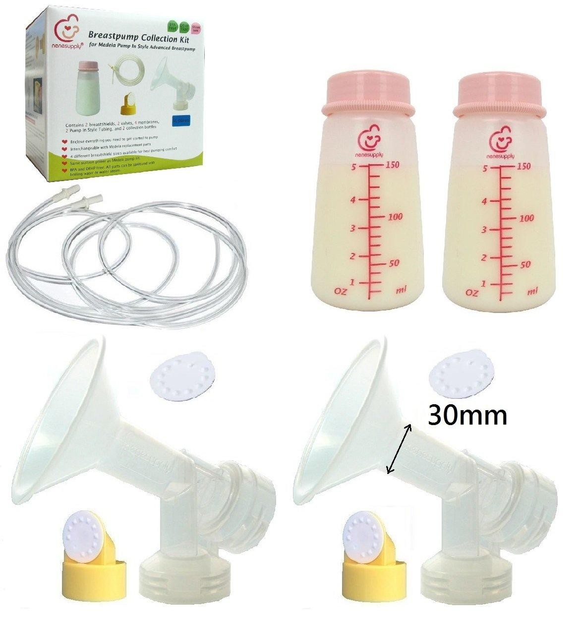 Breast Pump Kit (Include 2 Collection Bottles, 2 Extra Large Breastshields.