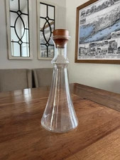 Dansk Decanter Carafe Glass Teak Stopper Design By Gunnar Cyren Vintage Denmark