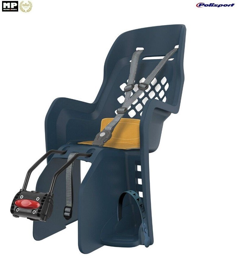 Siège vélo arrière Joy Jeans fixation cadre VTT avec repose-pieds réglables 9-22kg