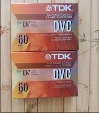 New 2 pack TDK DVC 60 Mini DV Digital Video Cassette Tapes superior grade