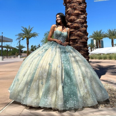 green quince dress with cape Embellished Mint Green Long Evening Dress With Sleeves – Modora UK