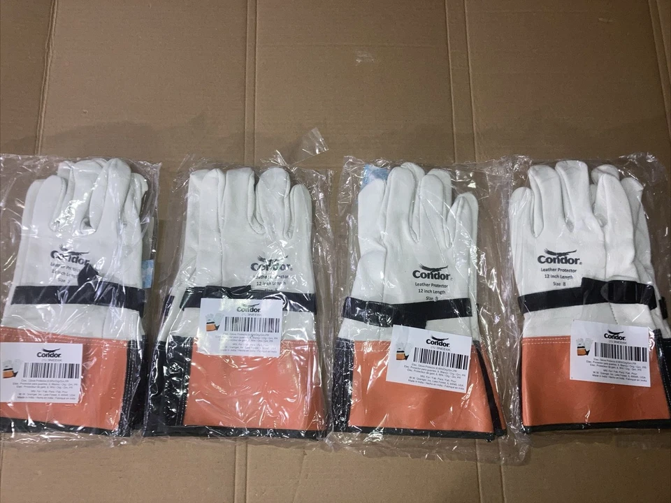 LEDER elektrischer Handschuhschutz weiß/org/grün 12 Zoll****4SET*****CONDOR 3NEE6