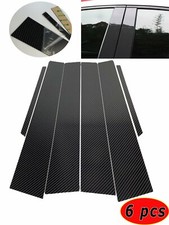 6pcs Carbon Fiber Print Pillar Panel Window Trim Cover Fits 09-13 Corolla Sedan