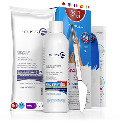 Mr. Fuss No. 1 Plus Pack Multi Anti-Hornhaut Anti-Zuwachs System 3 tlg Fußpflege