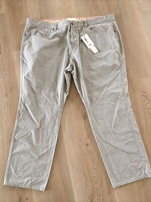 Cutter & Buck Mens Modern Fit Casual Pant Khaki Beige Taupe 100% Cotton 48Bx32
