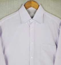 BRUNELLO CUCINELLI Made in Italy Lilac Graph Check Shirt Sz XL Mens Cotton 650