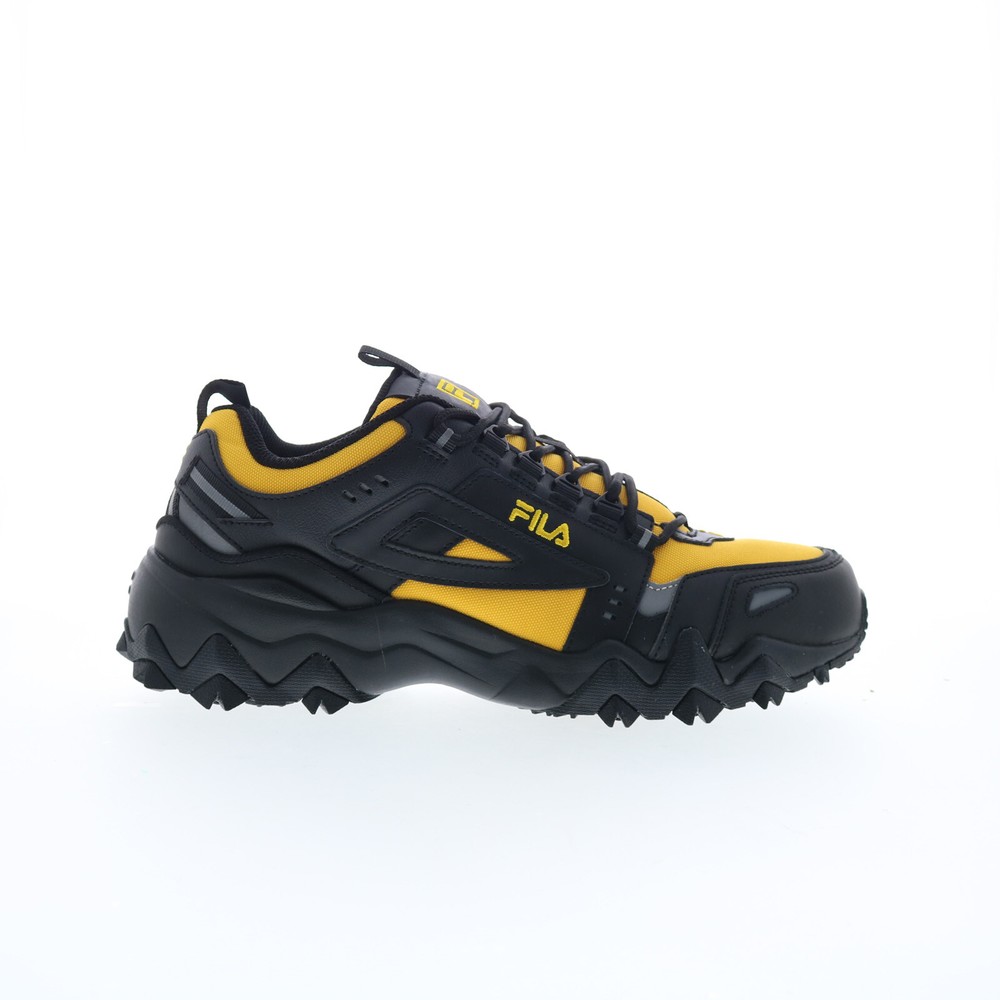 Fila Oakmont TR Mens Yellow Leather Hiking Shoes Size 9.5