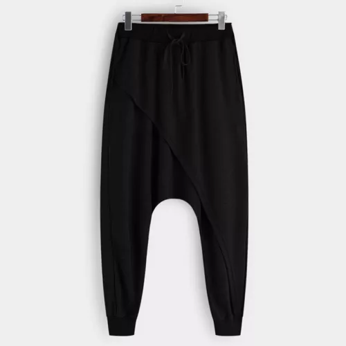 Men's Dance Hippy Pants Harem Casual Hip Hop Baggy Trousers Drop Crotch Trousers - Picture 12 of 18