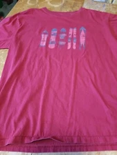 PatagoniaTshirt L Slim Fit Brick Red EUC SKI Snow Boogie Split Board Graphics 