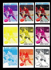 1975 Topps Hockey #66 Darcy Rota 11 Card Progressive Proof 75THOC54