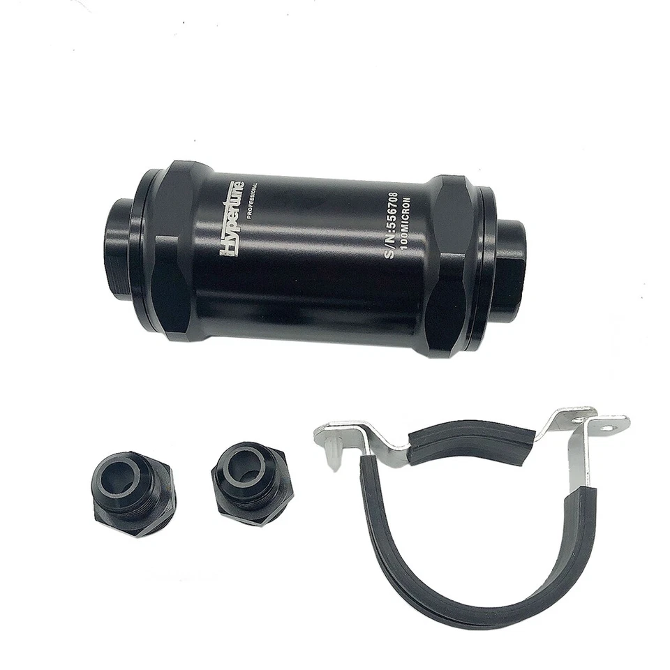 AN6 AN8 AN10 E85 Ethanol Inline Fuel Filter W/100 Micron Stainless Steel Element - Изображение 3 из 4