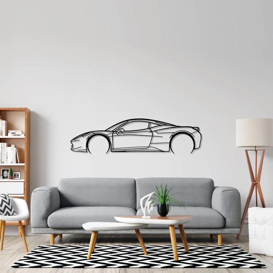 Wall Art Home Decor 3D Acrylic Metal Car Auto Poster USA Silhouette 2002 Ti