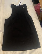 Michael Stars Pina Crop Tank for Women Black XS NWT $75