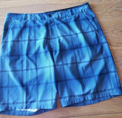 Sz 40 Paradise Collection Blue/Black Shorts Polyester Spandex Length 10'' Pockets