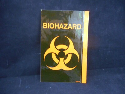 Laboratory Biohazard Safety Label 4 x 7  Orange Sticker Black Variant 22041 1/PK