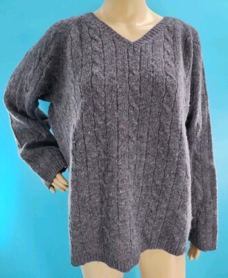 Vintage Express Bleus Women's Purple Wool Sweater Size L Made In Australia