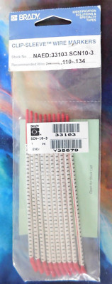 NEW BRADY SCN10-3 Wire Marker ''3'' Clip Sleeve Pack of 300 for Wire Dia 16-14 AWG