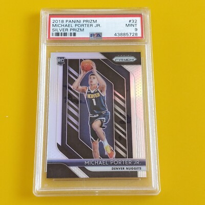 2018-19 Panini Prizm Silver Michael Porter Jr Rookie PSA 9 Mint