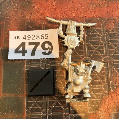 Black Orc Standartenträger Orks & Goblins Warhammer Fantasy Metall GW OOP