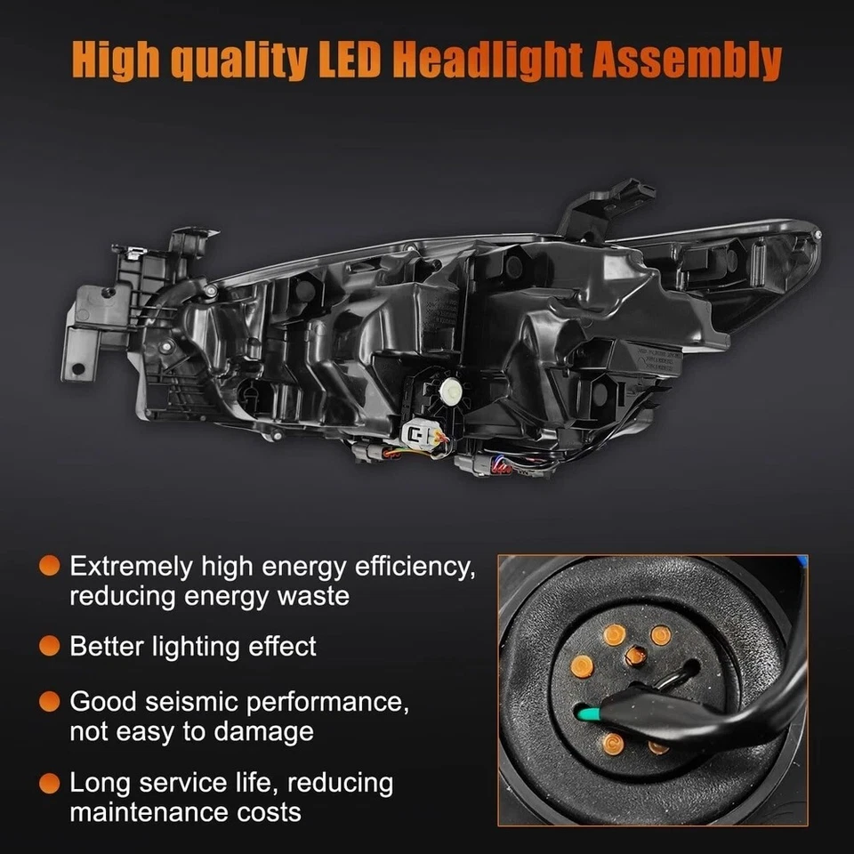 LED Headlight Assembly w/AFS Fit for 2016 2017 Mazda 6 Right Passenger Side  - Изображение 4 из 4