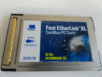 JJ7: 3Com Megahetz10/100 LAN Card Fast Ethernet PCMCIA 3C575-TX