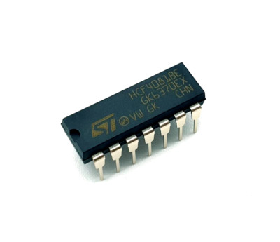 3x STMicroelectronics, HCF4081BE AND-Gate IC 4 Kanal 14-DIP