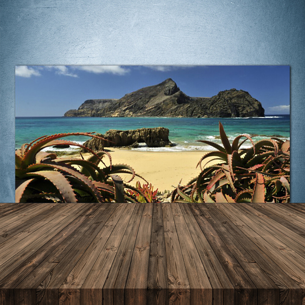 Crédence en verre 140x70 paysage de plage pour protéger vos murs de cuisine