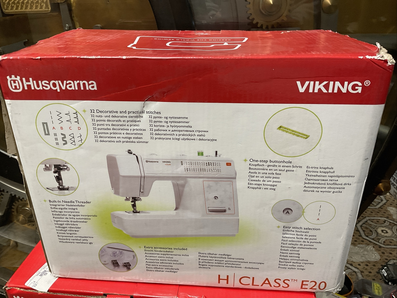 Husqvarna Viking Huskystar E20 Sewing Machine with Foot Pedal eBay