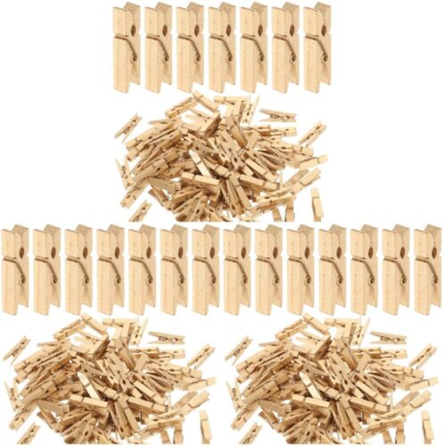  300 Pcs Natural Wood Clothespins Birch Pictures Decoration Clip Small - Picture 1 of 12