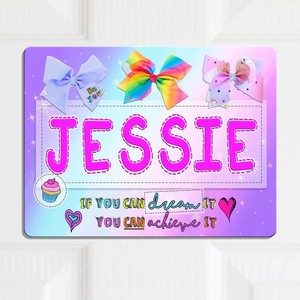 Details About Personalised Door Name Plaque Jojo Siwa Bow Girls Kids Bedroom Room Sign Kd47