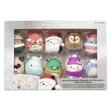 Squishmallow Ornaments, Set of 10, Kurt Adler, Christmas Holiday Gifts