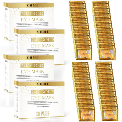 CHMI under Eye Patches (200 Pairs) - 24K Gold Eye Patches for Puffy Eyes, Dark C